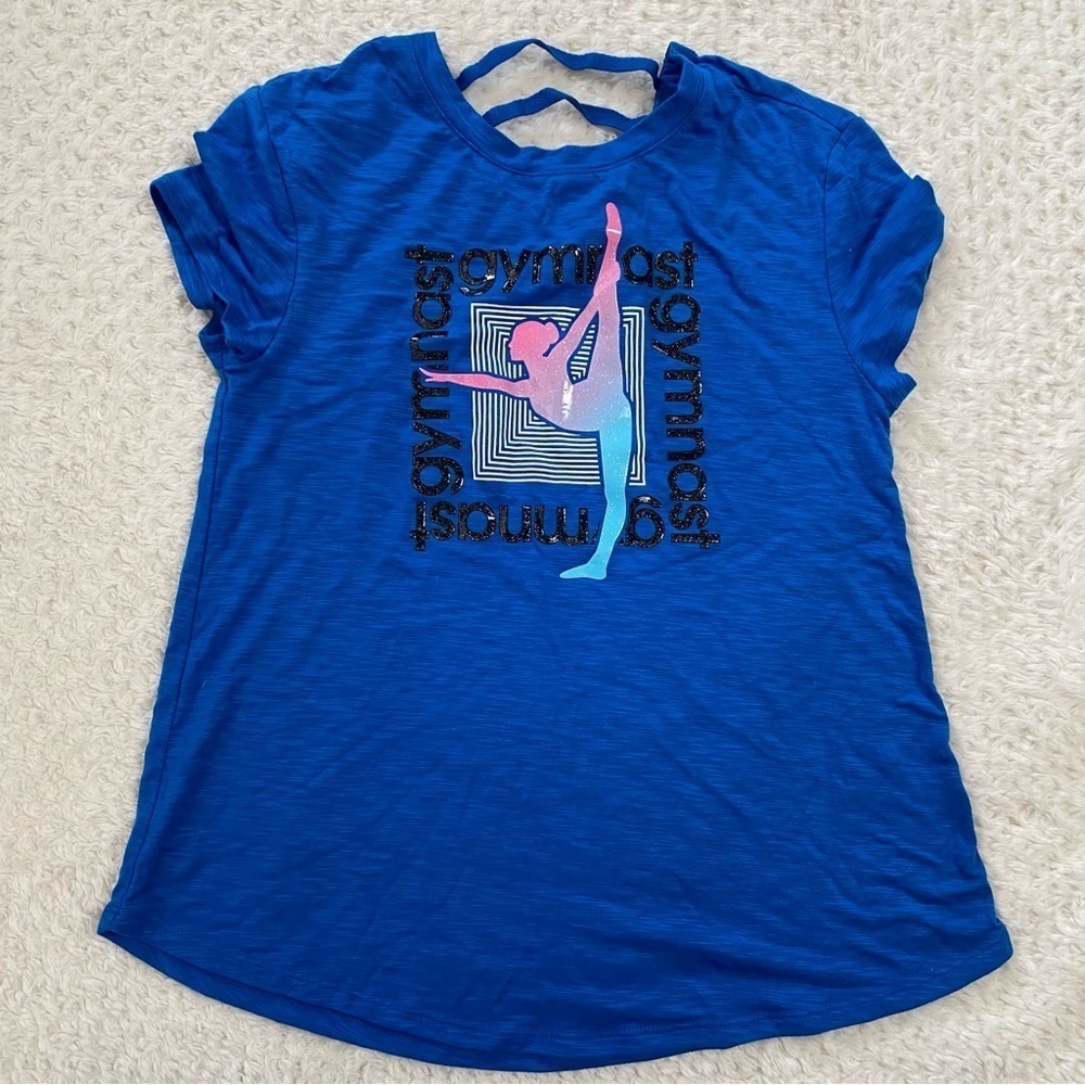 New Justice Gymnast Tee with Strappy Back size 12
